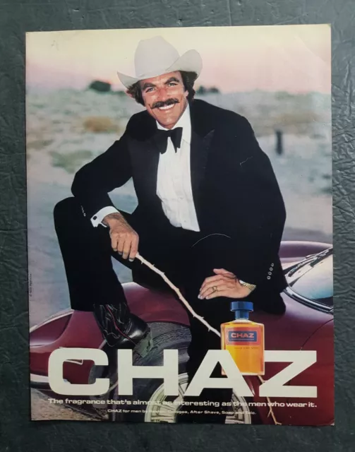 Tom Selleck Chaz Cologne Promo Print Advertisement Vintage 1980