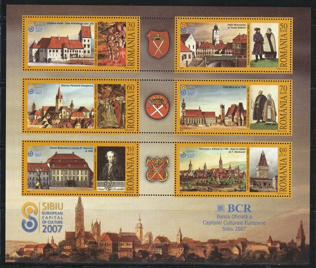 Romania 2007 MNH Mi Block 400 Sibiu, 2007 European Cultural Capital ** LUXUS