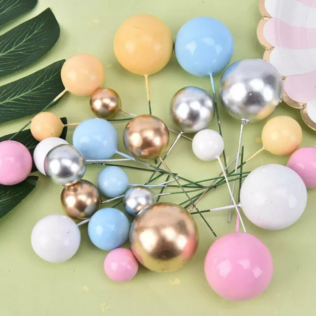 Create a Festive Atmosphere 20pc Ball Cake Topper Set for Party Decorations