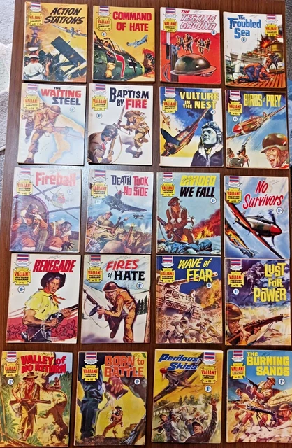 VINTAGE VALIANT PICTURE Library Comics (Fleetway) x 20 1964-1967: Lot 1 ...