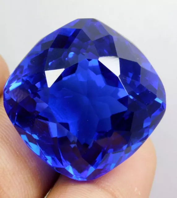 93.10 Ct Natural Blue Tanzania Of Tanzanite Cushion Cut Loose Gemstone Certified