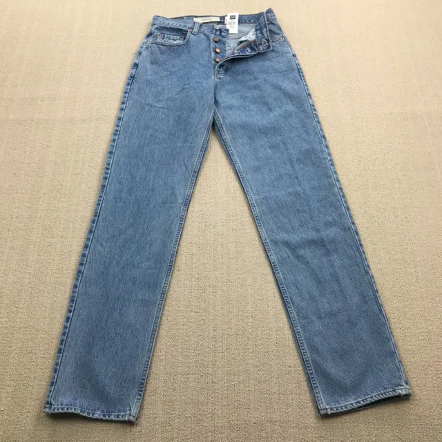VINTAGE Gap Jeans Mens 29 Blue Denim Relaxed Button Fly Straight Leg USA 29x34