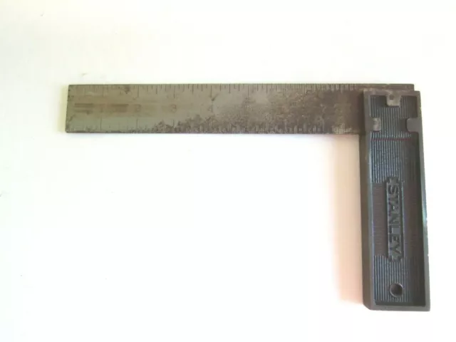 Vintage STANLEY No. 12TS, 8 Inch Try Square. All Metal. Made in U.S.A. Used.