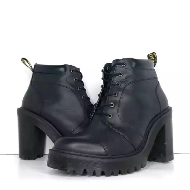 DR MARTENS AVERIL Lace Up Block Heel Ankle Boots Women’s 8 Shoes $142. ...