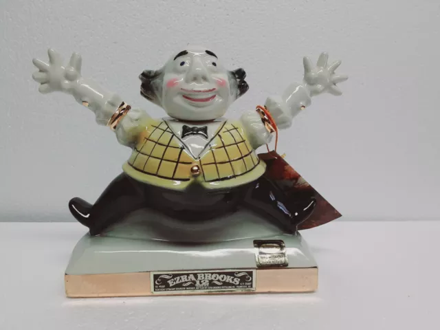 Vintage Ezra Brooks Mr. Merchant Vaudeville Whiskey Decanter