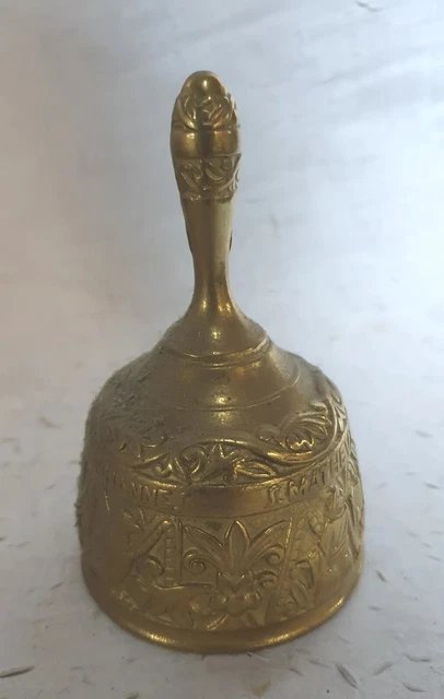 Housoutil Clochette à Main Pentagramme en Laiton, Cloche Métallique Rituelle, Son Clair, Usage Cérémonial et Décoratif pour Maison, Restaurant et Rituels