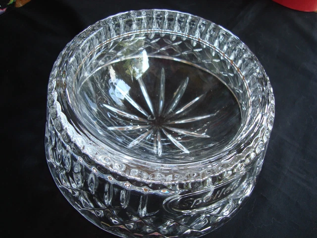 Shannon Crystal By Godinger DOG Bowl With SPOILED On Front New