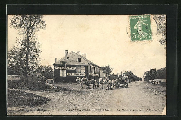 CPA Franconville, La Maison Rouge 1913