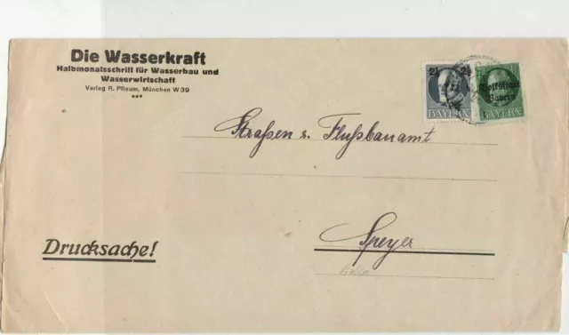 bavaria 1920 long stamps cover ref 21309