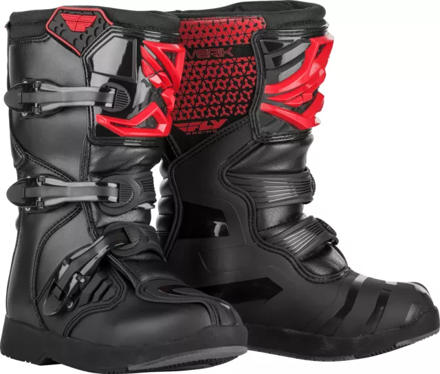 Fly Racing Jeunes Maverick MX Bottes 3 Rouge/Noir 364-67303