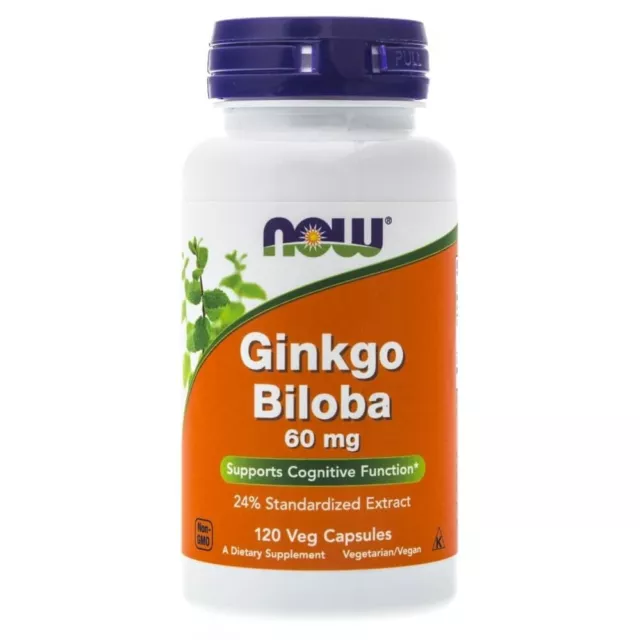 Now Foods Ginkgo Biloba (Ginkgo biloba) 60 mg, 120 capsule