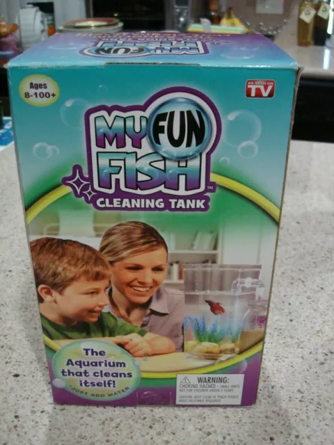 Self Cleaning My Fun Fish Tank Small Aquarium Desktop Kids Goldfish Bowl LED
