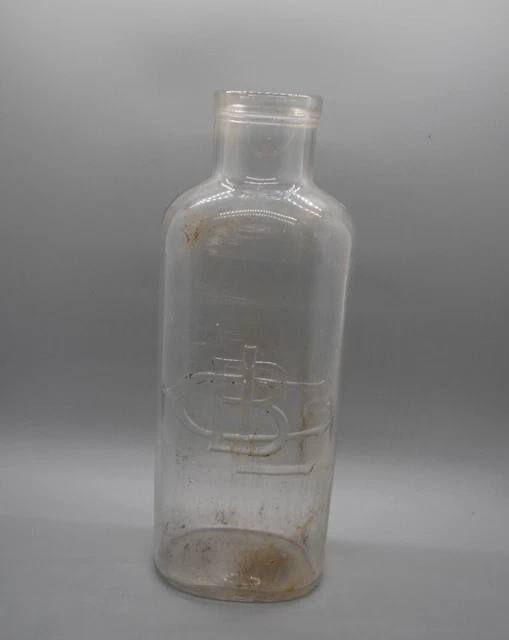 LB Co Pickle Food Jar 10.5" Bottle Clear Dug in Norfolk