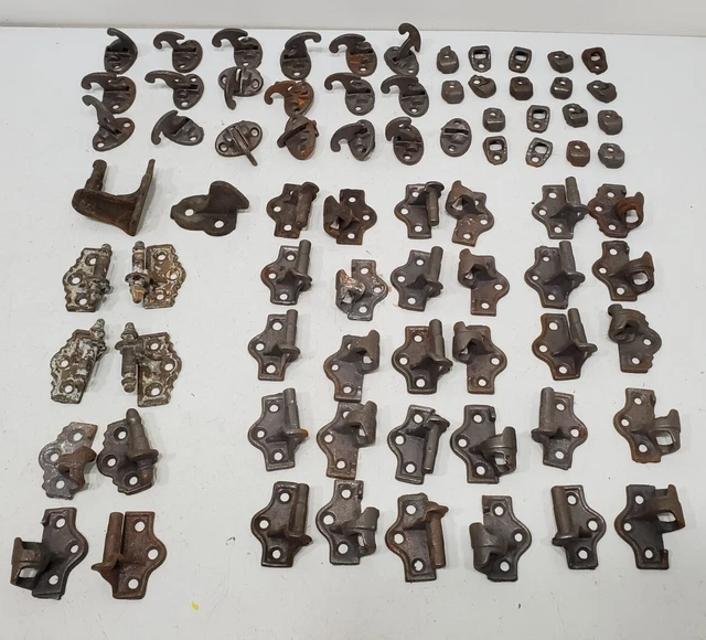 ANTIQUE CAST IRON Victorian Lift Off Shutter Hinge & Locks Hardware