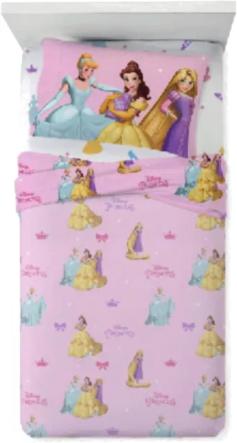 Completo Letto 3pz PRINCESS Letto Singolo Disney 100% cotone 1 Piazza Sfiziosa®