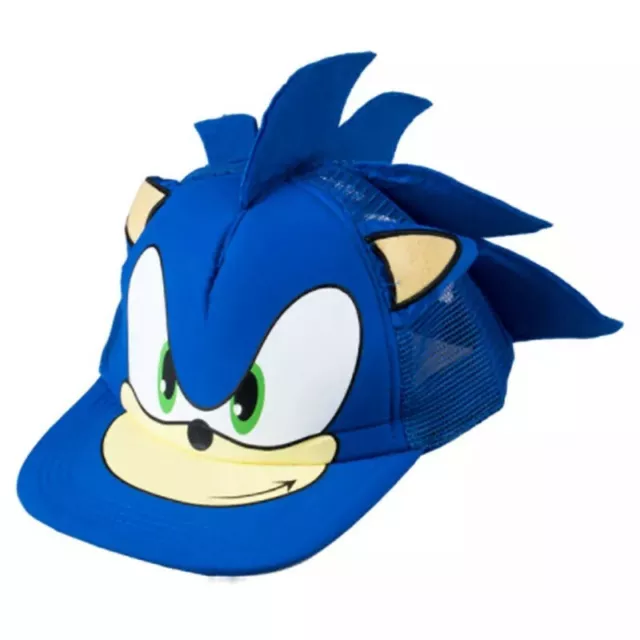 Sonic Casquette enfants ajustable baseball 52-56 cm  maille aéré bleu Cosplay