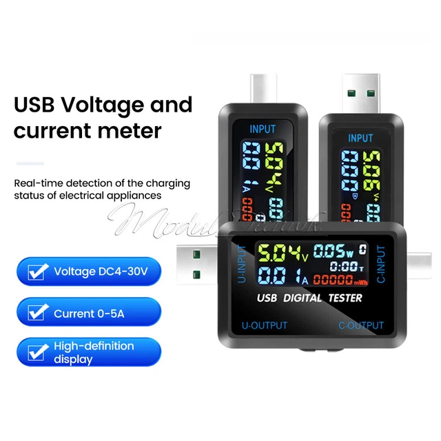 KCX-017 LCD Screen Phone USB Tester Portable Doctor Voltage Current Meter Mobile Power Charger Detector Voltmeter Ammeter