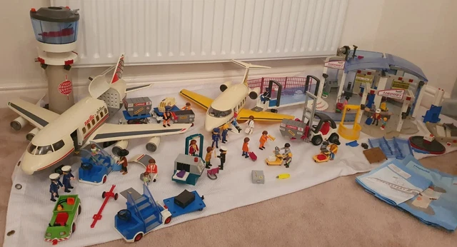 Pièces Playmobil Future Planet - Poutre Blanche, Connecteurs Et Accessoires Pour Aéroport