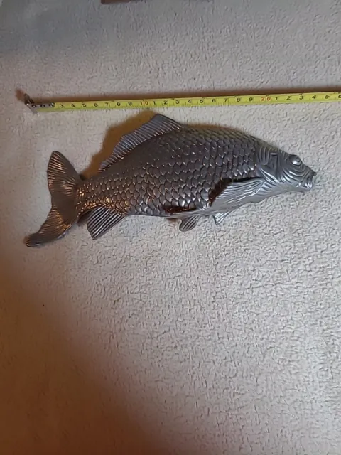 Vintage Silver-plated Modello Depositato Fish Koi Carp Napkin Letter Holder