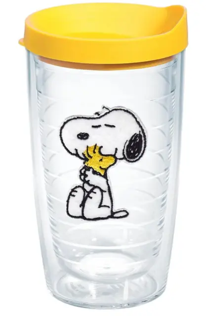 Tervis Peanuts - Felt Snoopy & Woodstock Insulated Tumbler 16oz W/ Lid Clear