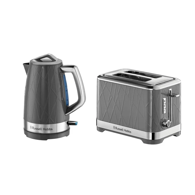 RUSSELL HOBBS STRUCTURE Electric Jug Kettle 2 Slice Toaster Kitchen Set