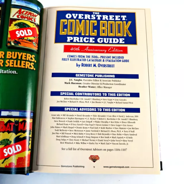 Overstreet Comic Book Price Guide 40th Anniversary Edition 3
