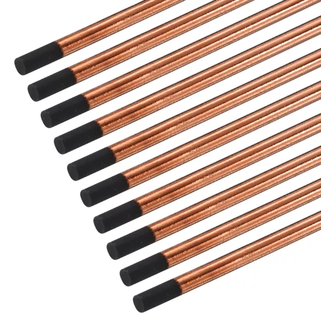 20pcs 10mmx305mm Carbon Arc Air Gouging Rods Copper Graphite Electrode Rods