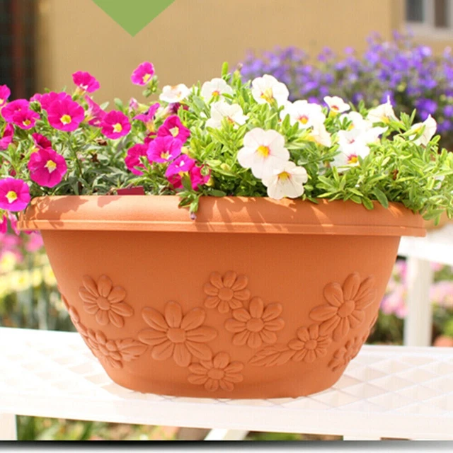 im Freien Pflanzen töpfe Blumentopf aus Kunststoff Wand aufgehängt Blumentopf