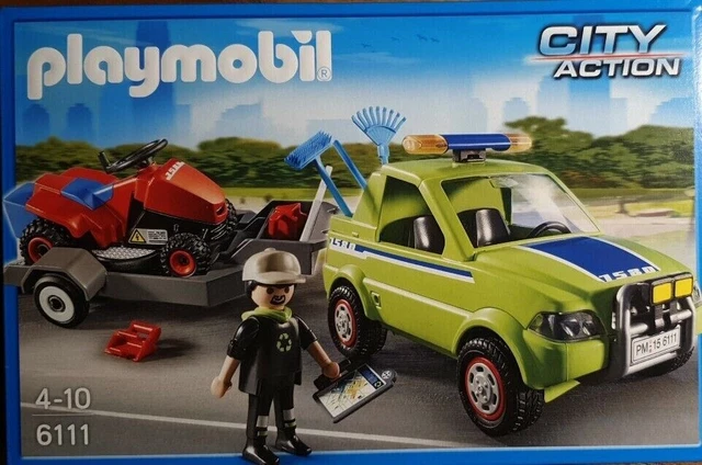 PLAYMOBIL 6111 VEHÍCULO De Servicio Con Cortacésped Nuevo/Ovp City