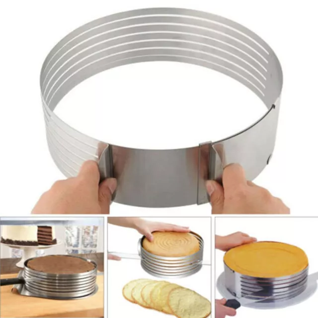 Taglierina per torte acciaio inox torte fondo cutter parziale anello regolabile