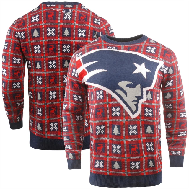New England Patriots Sweatshirt (Size 2XL) Men's NFL Christmas Top - New