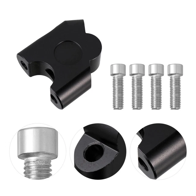 Mantt CNC Motorcycle Handlebar Risers - 46mm Pivoting Black Risers For VTX, Vulcan, Shadow & More