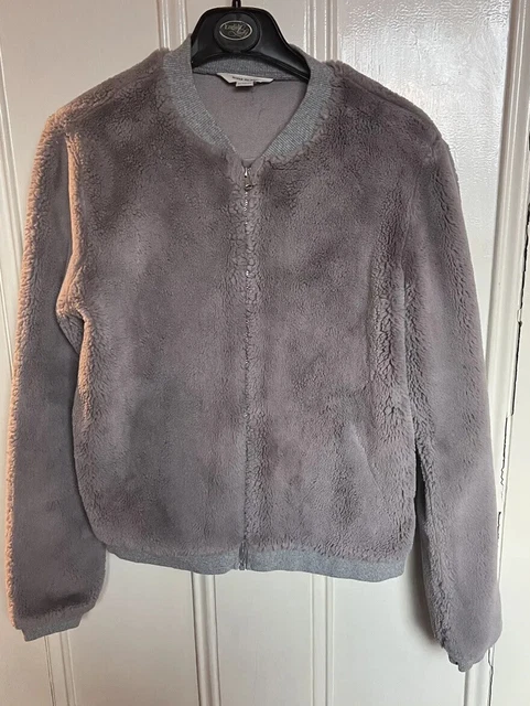 RIVER ISLAND FAUX FUR BOMBER JACKET 11/12 Mauve
