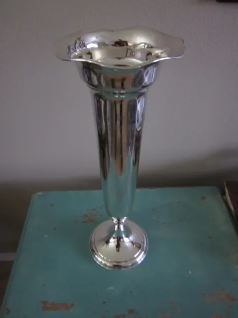 Antique Large Sterling Silver Trophy 1923 Dahlia Society Engraved Trumpet Vase