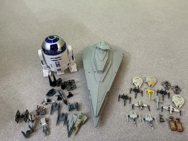 Star Wars Micro Machines Star Destroyer & R2-D2 Play sets Extra Pieces