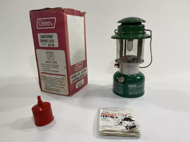 コールマンEASI-LIT 321Bカナダ 1980年1月製造 現行ランタンの原点！コールマンの321シリーズ[2022.06.13発行