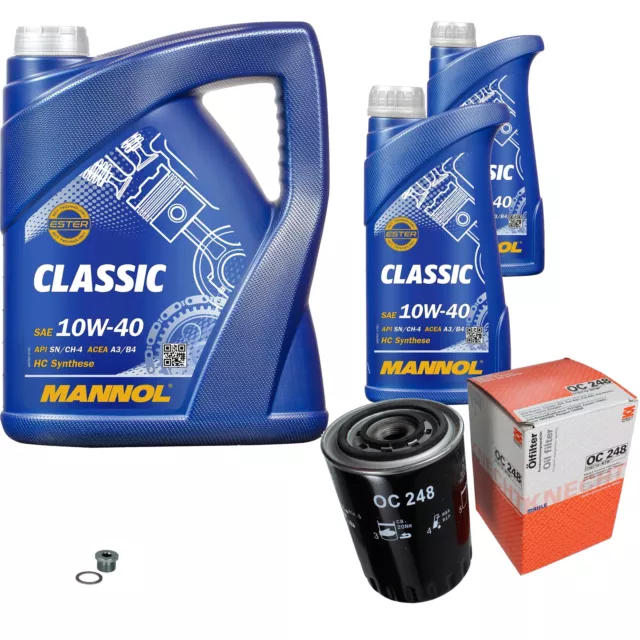 MAHLE ÖLFILTER 7 L MANNOL Classic 10W-40 für Fiat Ducato Kasten 2.8 JTD