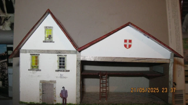 Kit Modélisme HO - Maison Alsacienne à Monter - Grange Villageoise - Non Peint