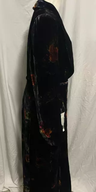 Vintage Emanuel Ungaro Parallele Full Length Silk Velvet Coat, Size 12 - RARE! 3
