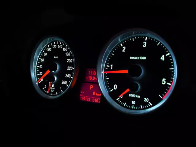 OPTIQUE SPORT COMPTEUR de vitesse conversion kit complet rouge/blanc  convient pour BMW E90 E91 E92 E93 X1 EUR 99,99 - PicClick FR