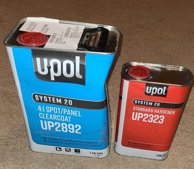 Gallon UPOL System 20 4:1 Spot / Panel Clearcoat UP2892 & Stndrd Hardener UP2323