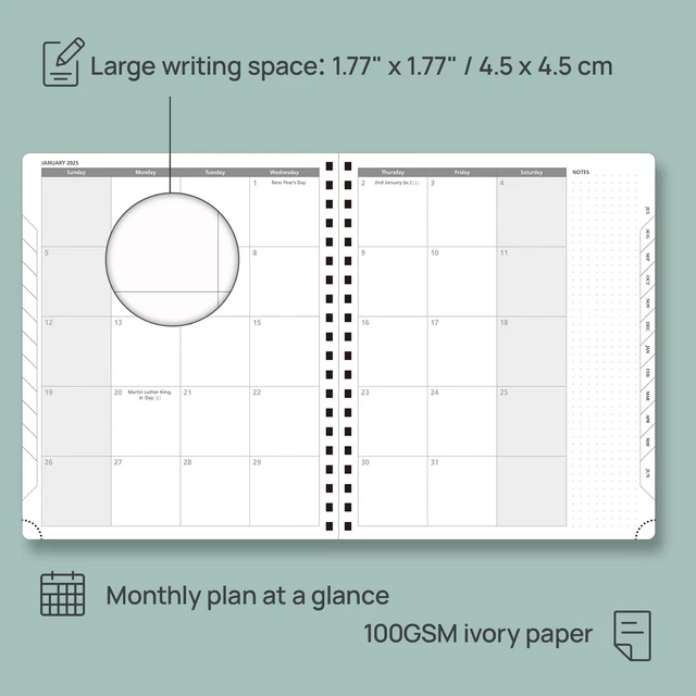 PLANNER 2024-2025 (8.5'' X 10.5'') Academic Year Calendar (July 2024 - June 2025 $41.99 - PicClick