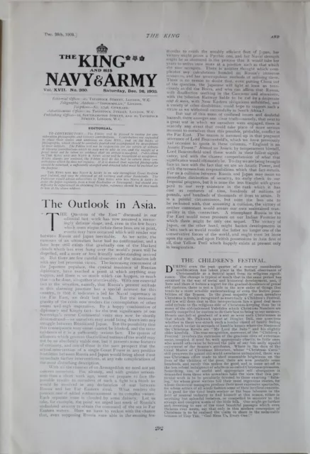 1903 Stampa Articolo Outlook IN Asia - Bambini Festival