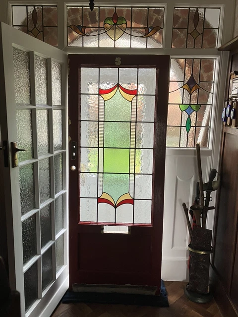 Art Deco Front Door 1930s Front Door Vintage Dior Stained Glass Front Door 3