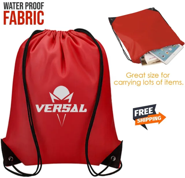 Premium Waterproof Drawstring School Bag Sports Gym Sack Swim PE Kit Shoe Bag