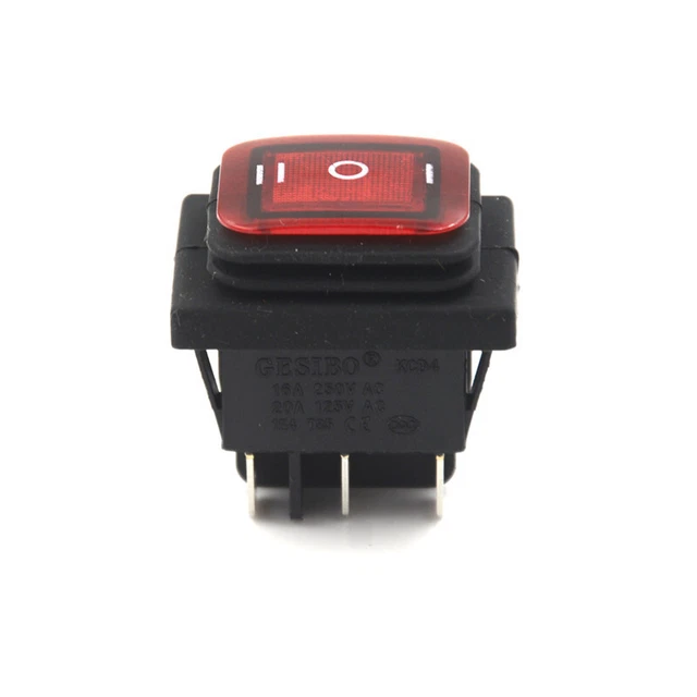 Interruttore a dondolo LED rosso 3 posizioni 6 pin DC 12 V impermeabile auto barca blocco DS F2