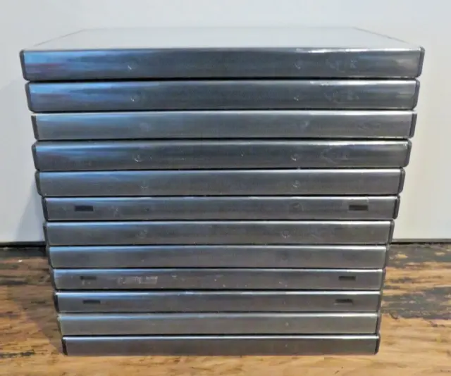 12x Bulk Empty DVD Cases - Used/Good Condition - Black - Clean - Fast Shipping