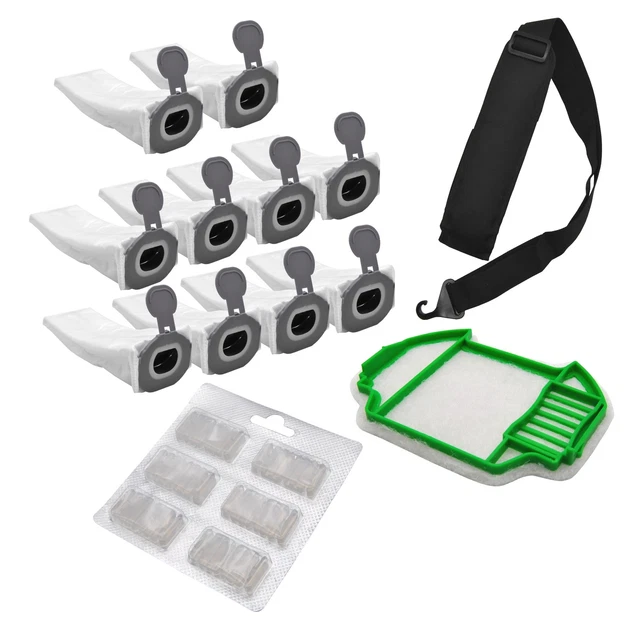 12 2 Pack VK7 Staubsaugerbeutel für Vorwerk Kobold VK7 FP7 Premium Filterbeutel