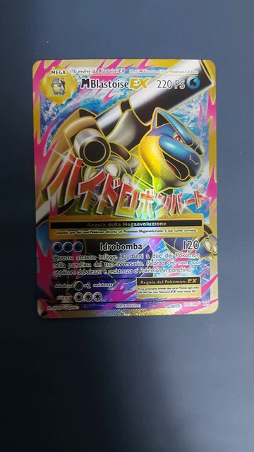 Carte Pokémon Mega M Blastoise 102/108 Full Art XY Evoluzioni Mint Ita