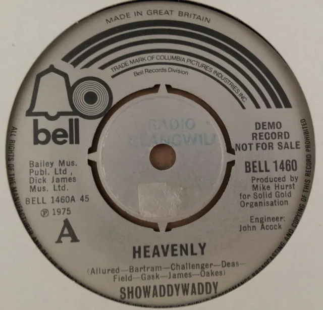 Showaddywaddy : Heavenly : Vintage 7" Single from 1975